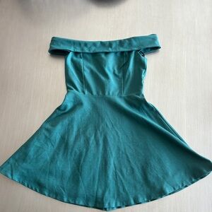 Lulu’s Season of Fun Off-Shoulder Skater Dress